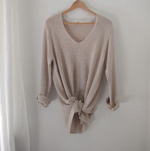 LA Boutique Sweater Lightweight Oversized Neutral